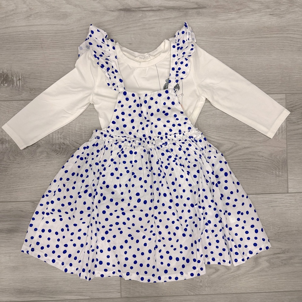 Cotton overall dress top set
